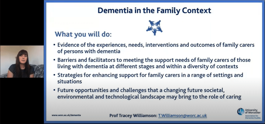 Tracey Williamson presenting a slide