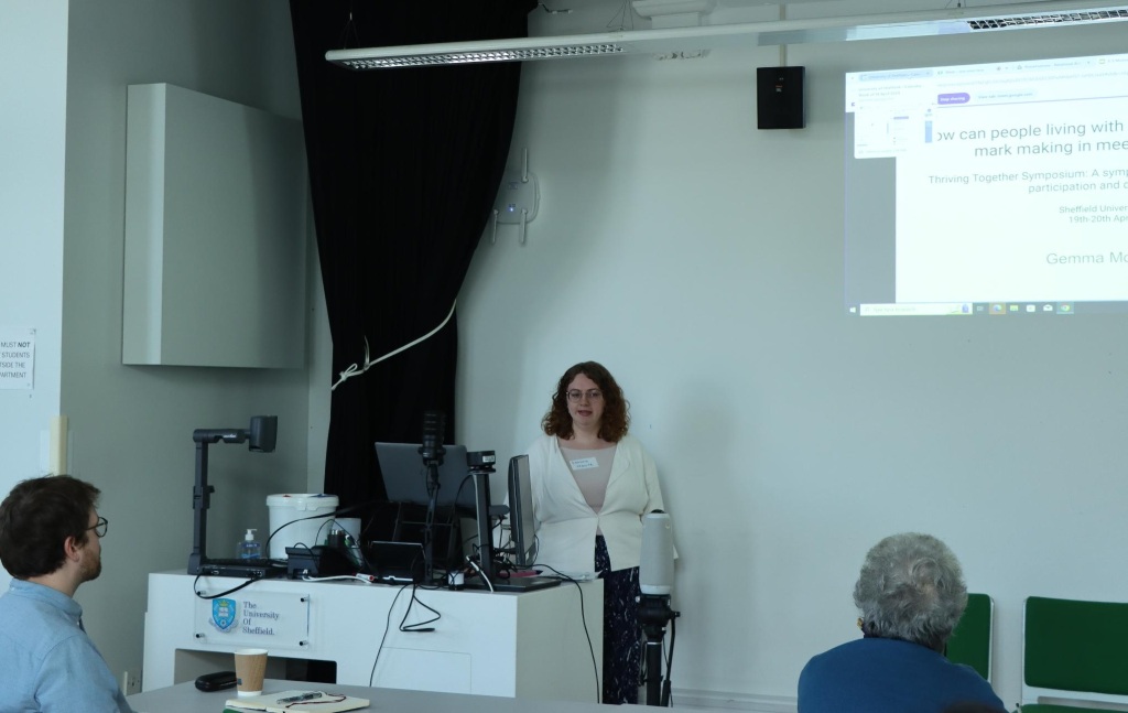 image showing Gemma presenting